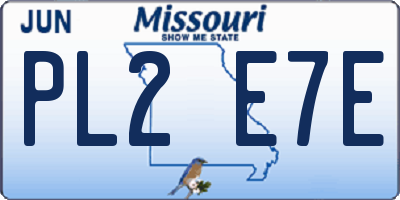 MO license plate PL2E7E
