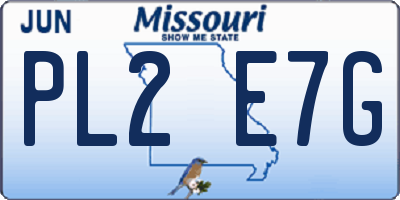 MO license plate PL2E7G