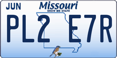 MO license plate PL2E7R