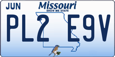 MO license plate PL2E9V