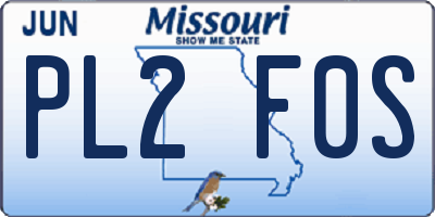 MO license plate PL2F0S