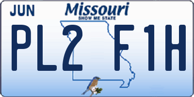 MO license plate PL2F1H
