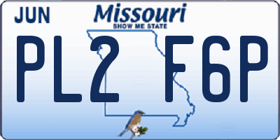 MO license plate PL2F6P