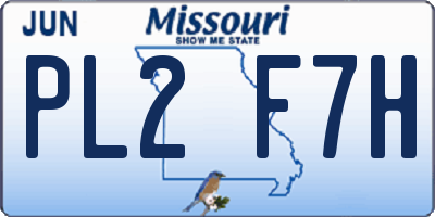 MO license plate PL2F7H