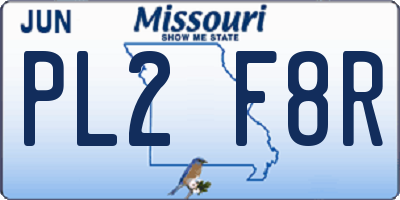 MO license plate PL2F8R