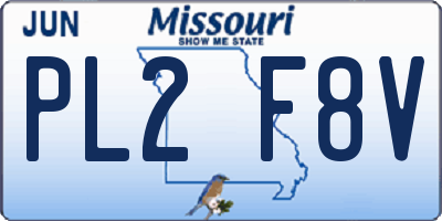 MO license plate PL2F8V