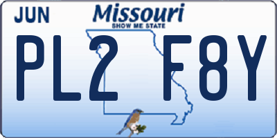 MO license plate PL2F8Y