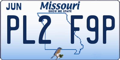 MO license plate PL2F9P