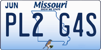 MO license plate PL2G4S