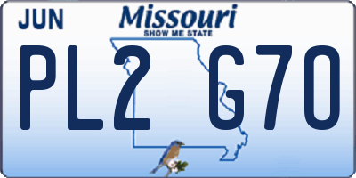 MO license plate PL2G7O