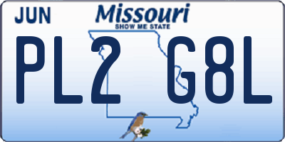 MO license plate PL2G8L