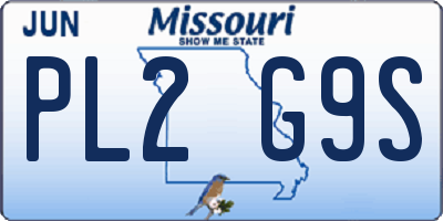 MO license plate PL2G9S