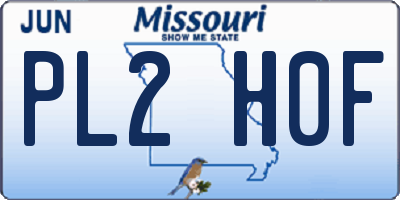 MO license plate PL2H0F