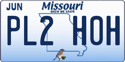 MO license plate PL2H0H