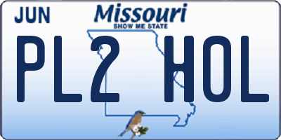 MO license plate PL2H0L