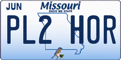 MO license plate PL2H0R