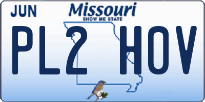 MO license plate PL2H0V