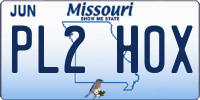 MO license plate PL2H0X