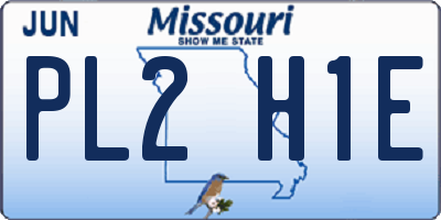 MO license plate PL2H1E