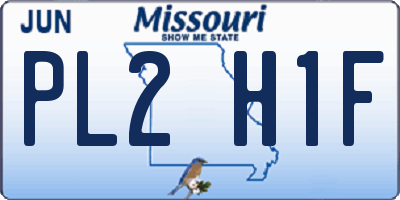 MO license plate PL2H1F