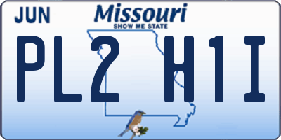 MO license plate PL2H1I