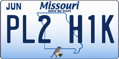 MO license plate PL2H1K