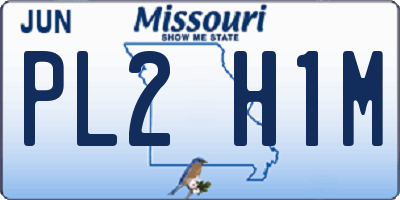 MO license plate PL2H1M