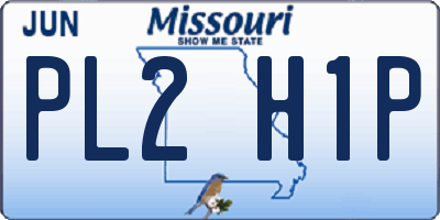 MO license plate PL2H1P