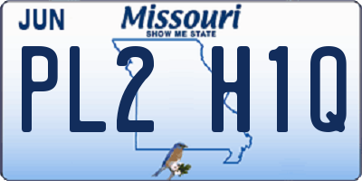 MO license plate PL2H1Q
