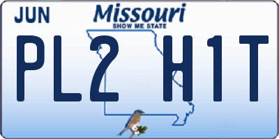 MO license plate PL2H1T