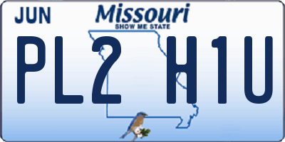 MO license plate PL2H1U