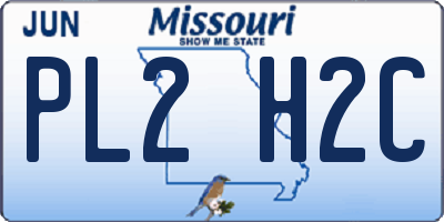 MO license plate PL2H2C