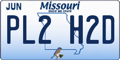 MO license plate PL2H2D