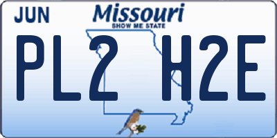 MO license plate PL2H2E
