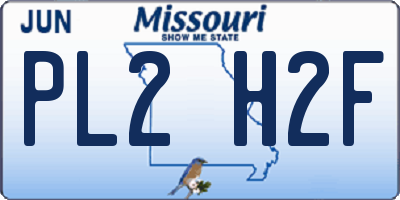 MO license plate PL2H2F