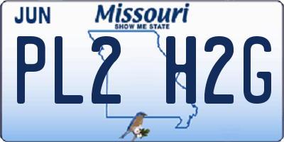 MO license plate PL2H2G