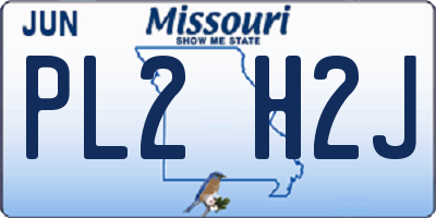 MO license plate PL2H2J