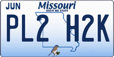 MO license plate PL2H2K