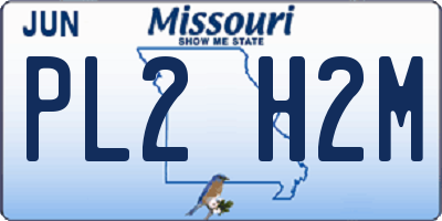 MO license plate PL2H2M