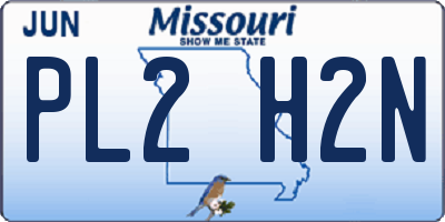 MO license plate PL2H2N