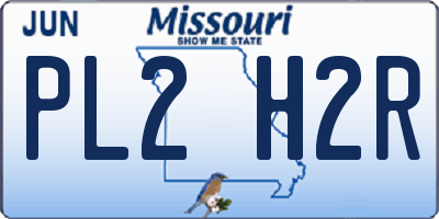 MO license plate PL2H2R