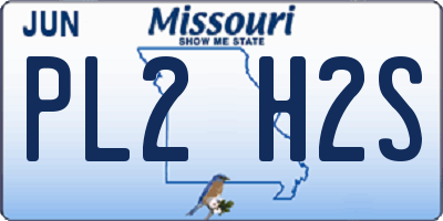 MO license plate PL2H2S