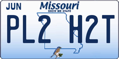 MO license plate PL2H2T