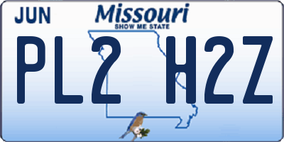 MO license plate PL2H2Z