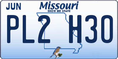 MO license plate PL2H3O