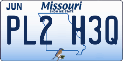 MO license plate PL2H3Q