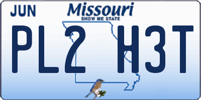 MO license plate PL2H3T
