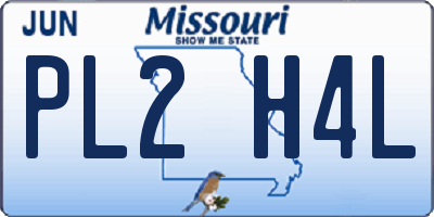 MO license plate PL2H4L