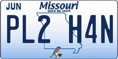 MO license plate PL2H4N