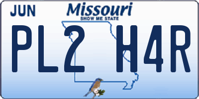 MO license plate PL2H4R